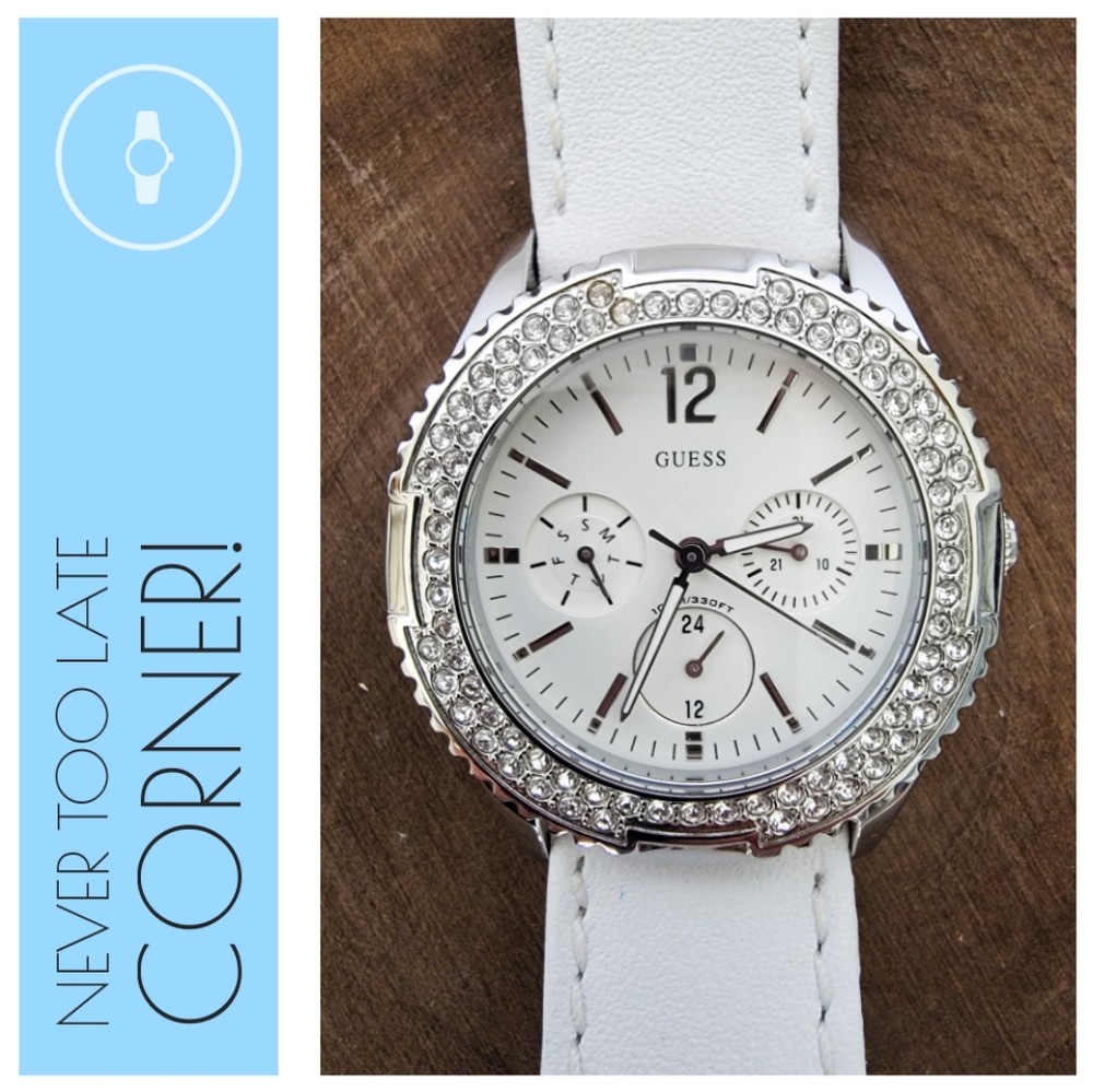 Authentic GUESS Watch, Women's White & Black. GU.